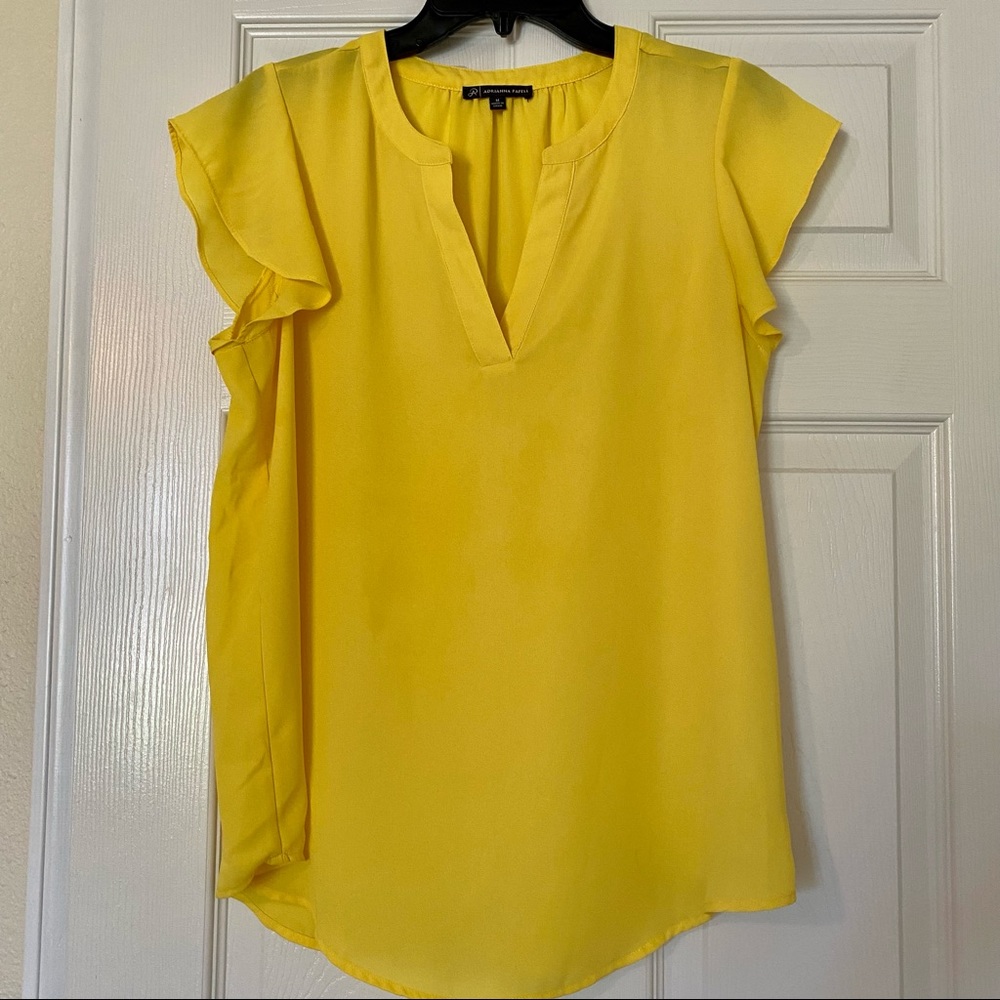 Adrian Papel Beautiful soft and cool yellow blouse.